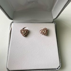 JCP Diamond Heart earrings BNWT